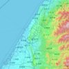 Mapa topográfico Taichung, altitud, relieve