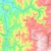 Mapa topográfico Aguadas, altitud, relieve