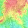 Mapa topográfico Fraijanes, altitud, relieve
