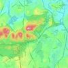 Mapa topográfico Blue Hills Reservation, altitud, relieve