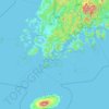 Mapa topográfico 다도해 해상 국립공원, altitud, relieve