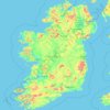Mapa topográfico Irlanda, altitud, relieve