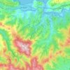 Mapa topográfico Aya, altitud, relieve