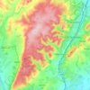 Mapa topográfico Long Mynd, altitud, relieve