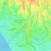 Mapa topográfico Kerobokan Kelod, altitud, relieve