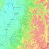 Mapa topográfico Colbún, altitud, relieve
