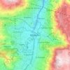 Mapa topográfico Perímetro Urbano Medellín, altitud, relieve