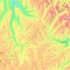 Mapa topográfico Ticlacayán, altitud, relieve