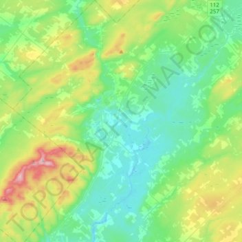 Mapa topográfico Dudswell, altitud, relieve
