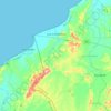 Mapa topográfico Los Córdobas, altitud, relieve