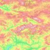 Mapa topográfico Erzincan, altitud, relieve
