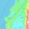Mapa topográfico Manabí, altitud, relieve