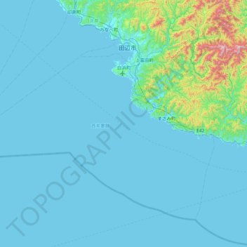 Mapa topográfico Nishiumuro County, altitud, relieve