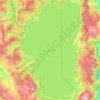 Mapa topográfico Lake Tahoe, altitud, relieve