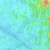Mapa topográfico 덕양구, altitud, relieve