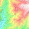 Mapa topográfico Callahuanca, altitud, relieve
