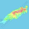 Mapa topográfico Tobago, altitud, relieve