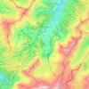 Mapa topográfico Adelboden, altitud, relieve