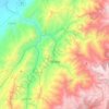 Mapa topográfico Toribío, altitud, relieve