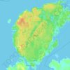 Mapa topográfico Möja, altitud, relieve