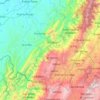 Mapa topográfico Vélez, altitud, relieve