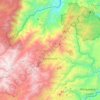 Mapa topográfico Pensilvania, altitud, relieve