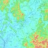Mapa topográfico Naju, altitud, relieve