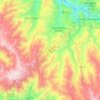 Mapa topográfico Santa Catarina Ixtepeji, altitud, relieve