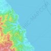 Mapa topográfico Donghae, altitud, relieve