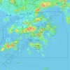 Mapa topográfico Hong Kong, altitud, relieve