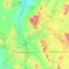 Mapa topográfico Santa Cruz County, altitud, relieve