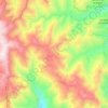 Mapa topográfico San Lucas Zoquiápam, altitud, relieve