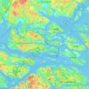 Mapa topográfico Vaxholms kommun, altitud, relieve