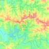 Mapa topográfico Cerro Largo, altitud, relieve