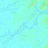 Mapa topográfico Sungai Raya, altitud, relieve