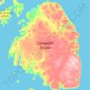 Mapa topográfico Cornwallis Island, altitud, relieve