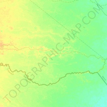 Mapa topográfico Arauca, altitud, relieve