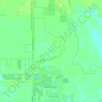 Mapa topográfico Babcock Ranch, altitud, relieve