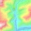 Mapa topográfico Río Guamal, altitud, relieve