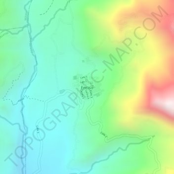 Mapa topográfico Enciso, altitud, relieve