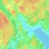Mapa topográfico Bergshamraån, altitud, relieve