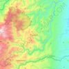 Mapa topográfico Río La Miel, altitud, relieve