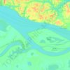Mapa topográfico Río Amazonas, altitud, relieve