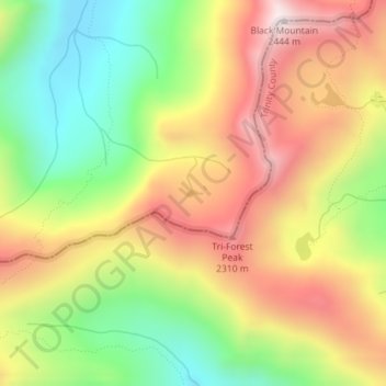 Mapa topográfico Salmon Lake, altitud, relieve