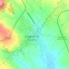 Mapa topográfico Fregenal de la Sierra, altitud, relieve