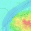 Mapa topográfico Ita Pytã Punta, altitud, relieve
