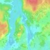 Mapa topográfico Åkers kanal, altitud, relieve