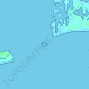 Mapa topográfico Santa Cruz del Islote, altitud, relieve