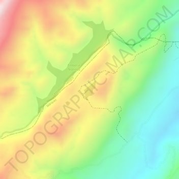 Mapa topográfico Laguna Verde, altitud, relieve