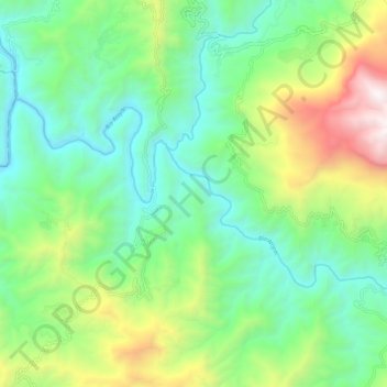 Mapa topográfico Río Atoyac, altitud, relieve